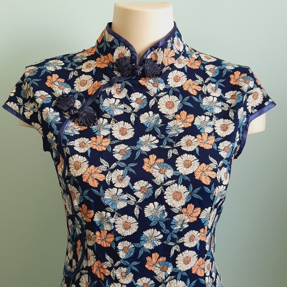 Floral qipao style dress - Picture 3 of 5